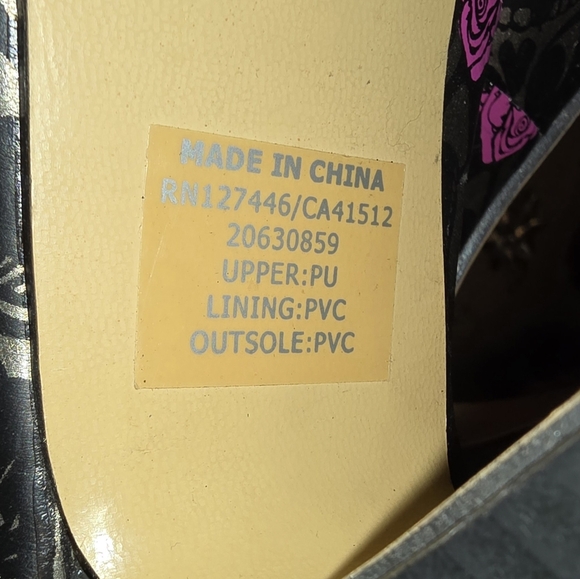 Women's Skull & Roses Peep Toe Heels SZ 9 Just Fabulous - Picture 8 of 8